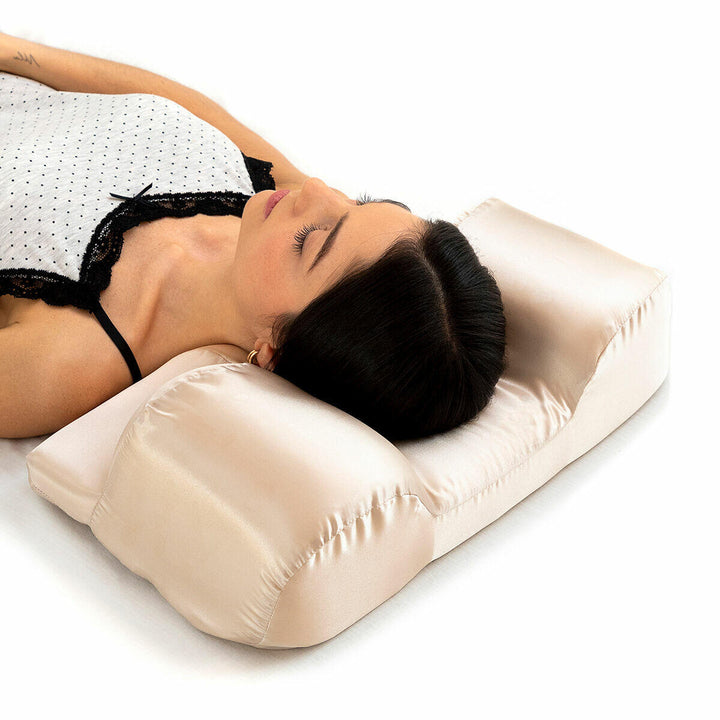 Travesseiro Cervical Anti-rugas com Capa de Cetim Youthlow Innova