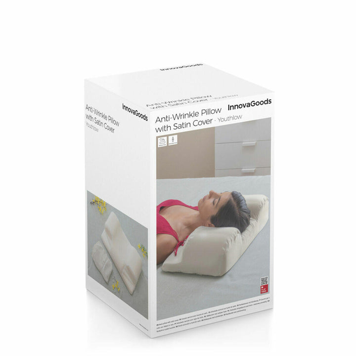 Travesseiro Cervical Anti-rugas com Capa de Cetim Youthlow Innova
